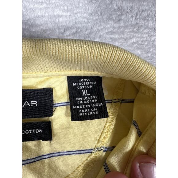 Greg Norman Shirt Men"s Yellow Striped Active Play Dry Golf Polo size XL - Picture 2 of 8